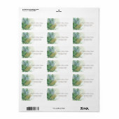 Tropische Palmbladeren Zomer Bruiloft Label (Full Sheet)