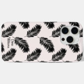Tropische palmbladeren zwart wit Case-Mate iPhone case (Achterkant (horizontaal))