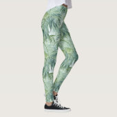 Tropische palmbladpatroon all-over-print Leggings (Rechts)