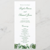 Tropische palmbladprogramma's programmakaart (Voorkant)