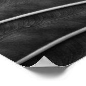 Tropische palmbladrood zwart-wit foto poster (Hoek)