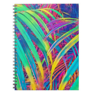 Tropische palmbladtextuur achtergrond. Palmblad i Notitieboek