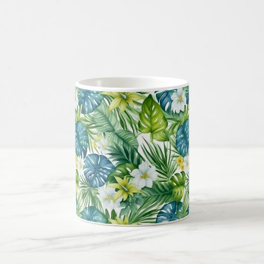 Tropische palmbloemen koffie Mok (Center)