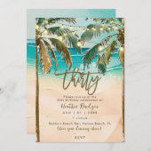 Tropische palmbomen 30ste verjaardagsfeest kaart (Voorkant / Achterkant)