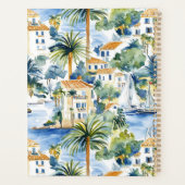 Tropische palmbomen aan de Franse Riviera Planner (Achterkant)