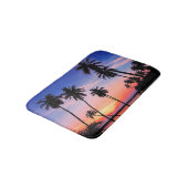 Tropische palmbomen aan het strand badmat (Gekanteld)