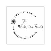 Tropische palmbomen Aangepast retouradres Zelfinktende Stempel (Design)