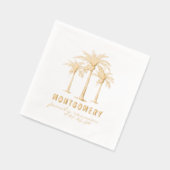 Tropische palmbomen aangepaste familie reünie folie servetten (Links)