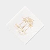 Tropische palmbomen aangepaste familie reünie folie servetten (Rechts)