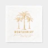 Tropische palmbomen aangepaste familie reünie folie servetten (Voorkant)