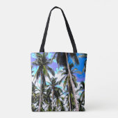 Tropische palmbomen. Abstract Patroonontwerp. Tote Bag (Achterkant)