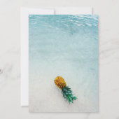 Tropische Palmbomen Ananas Strand Zand Huwelijk Kaart (Achterkant)