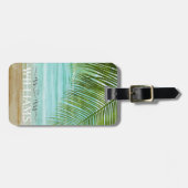 Tropische palmbomen beach Personalized Bagagelabel (Voorkant horizontaal)