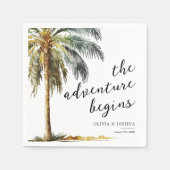 Tropische palmbomen Beach Weddenschap Napkins Servet (Voorkant)