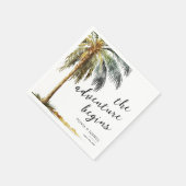 Tropische palmbomen Beach Weddenschap Napkins Servet (Hoek)