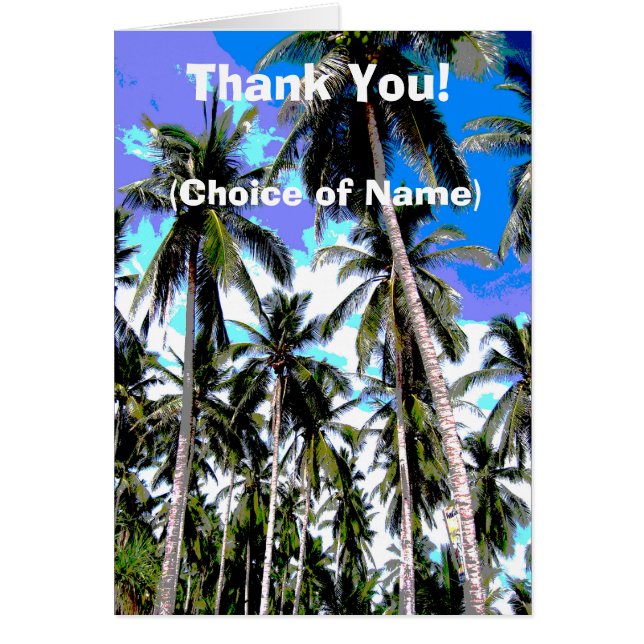 Tropische palmbomen bedankt! (Voorkant)