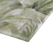 Tropische palmbomen Beige Stripes Beach House Snijplank (Hoek)