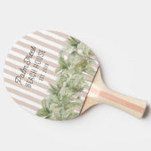 Tropische palmbomen Beige Stripes Beach House Tafeltennisbatje (Zijkant)