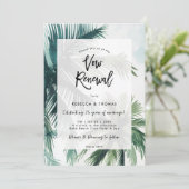 Tropische palmbomen beloven hernieuwde uitnodiging (Staand voorkant)