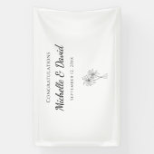 Tropische palmbomen Bestemming Trouw Elegant Spandoek (Verticaal)