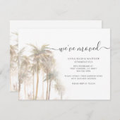 Tropische palmbomen Bewegend adresaankondiging (Voorkant / Achterkant)