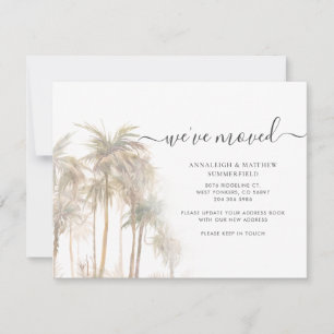 Tropische palmbomen Bewegend adresaankondiging