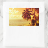 Tropische palmbomen bij zonsondergang rechthoek st rechthoekige sticker (Tas)