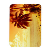 Tropische palmbomen bij zonsondergang rechthoekige magneet (Verticaal)