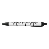 Tropische palmbomen blauwe inkt pen (Bodem)