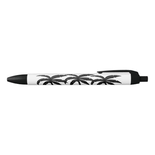 Tropische palmbomen blauwe inkt pen (Bovenkant)