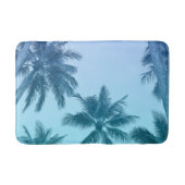  tropische palmbomen Blauwgroen gradiënt Badmat (Voorkant)