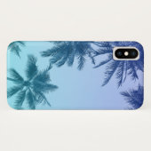 Tropische palmbomen Blauwgroen gradiëntrendie Case-Mate iPhone Case (Achterkant (horizontaal))