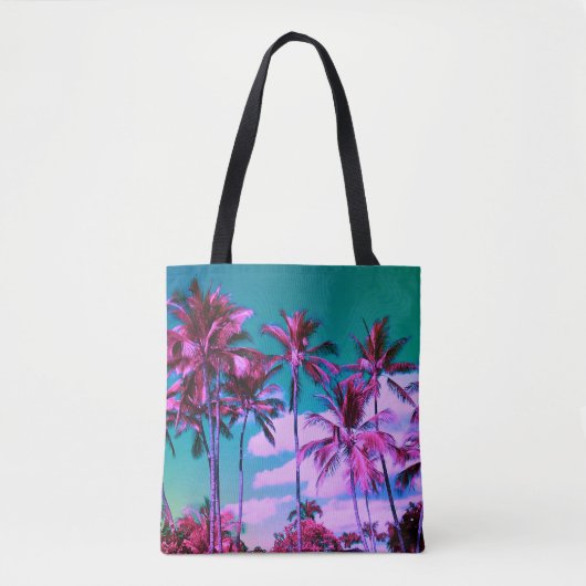 Tropische Palmbomen Boodschappentas Tote Bag (Voorkant)