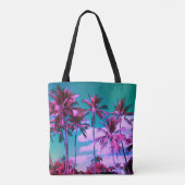 Tropische Palmbomen Boodschappentas Tote Bag (Achterkant)