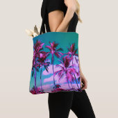 Tropische Palmbomen Boodschappentas Tote Bag (Dichtbij)