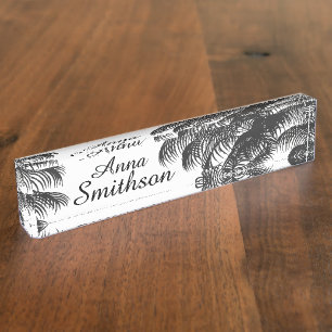 Tropische palmbomen Bord voor kunstschilderwerk Naambordje