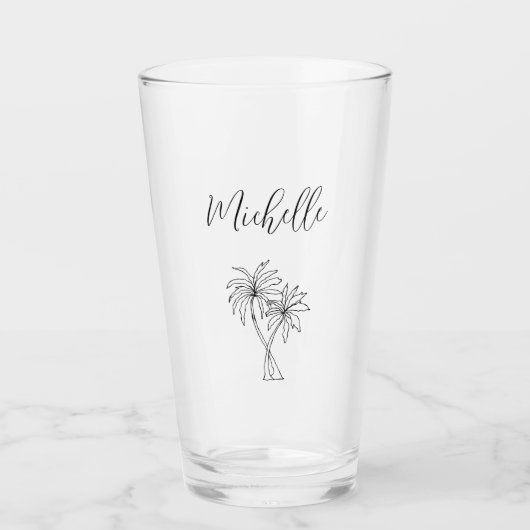 Tropische palmbomen Botanisch gebladerte Glas (Voorkant)