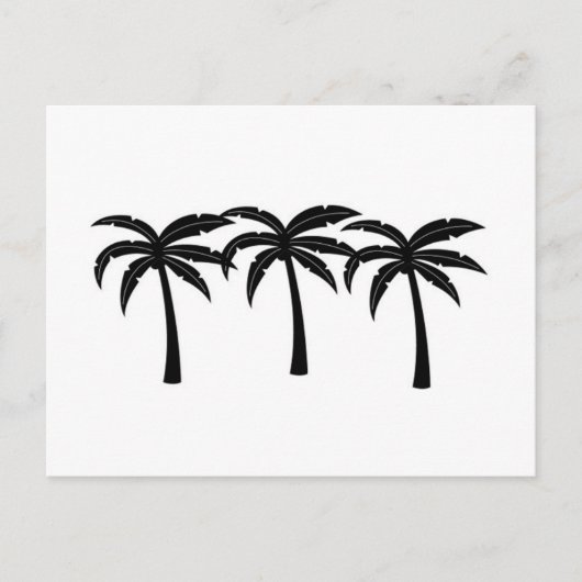 Tropische palmbomen briefkaart (Voorkant)
