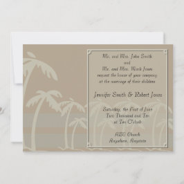 Tropische palmbomen bruiloft uitnodigingen