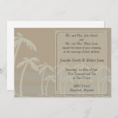 Tropische palmbomen bruiloft uitnodigingen (Voorkant / Achterkant)