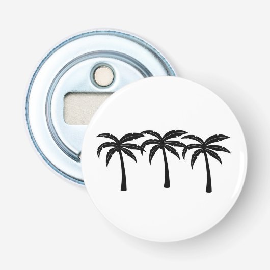 Tropische palmbomen button flesopener (Voorkant)