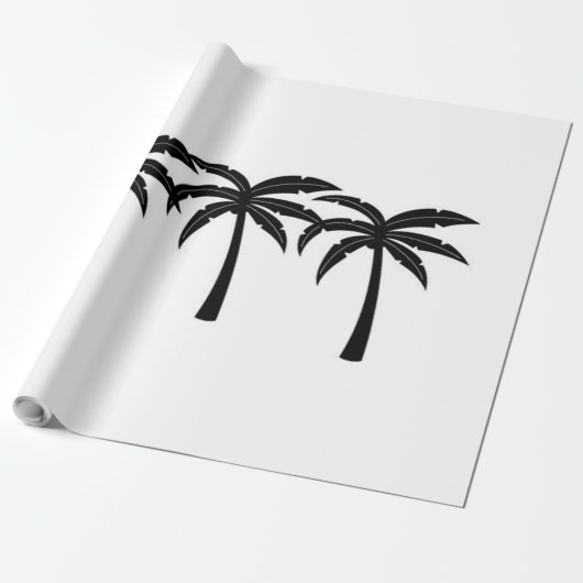 Tropische palmbomen cadeaupapier (Uitgerold)