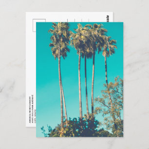 Tropische palmbomen California Retro Briefkaart