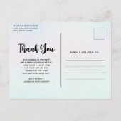 Tropische palmbomen California Retro Dank u Briefkaart (Achterkant)