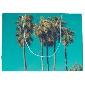 Tropische palmbomen California Retro Groot Cadeauzakje (Achterkant)