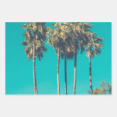Tropische palmbomen California Retro Inpakpapier Vel (Voorkant)