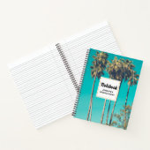 Tropische palmbomen California Retro Notitieboek (Binnen)