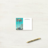 Tropische palmbomen California Retro Post-it® Notes (Op bureau)