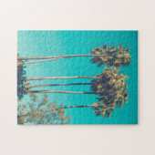 Tropische palmbomen California Retro Vibe Legpuzzel (Horizontaal)