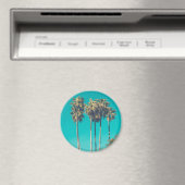 Tropische palmbomen California Retro Vibe Magneet (Insitu (Vaatwasser))